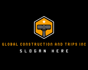 Hammer Builder Construction Logo