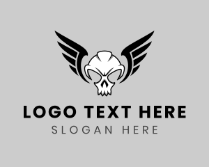 Skull Wings Gamer Logo