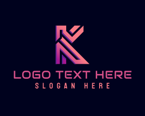 Letter K - Tech Innovation Letter K logo design
