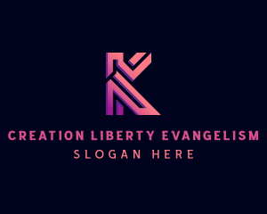 Innovation Company Letter K logo design