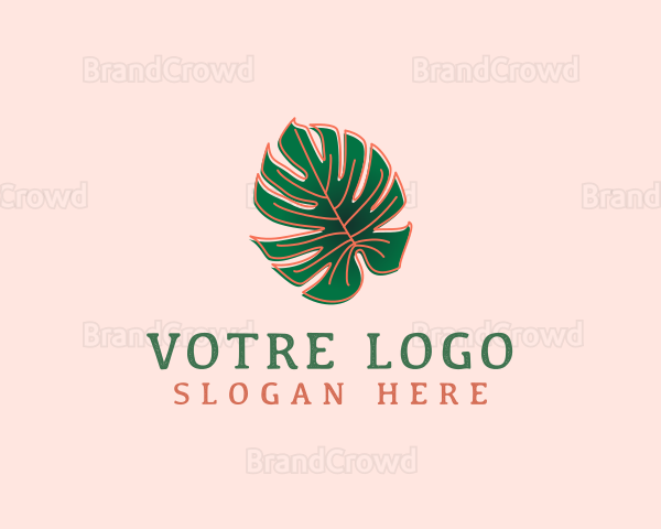 Monstera Deliciosa Plant Logo