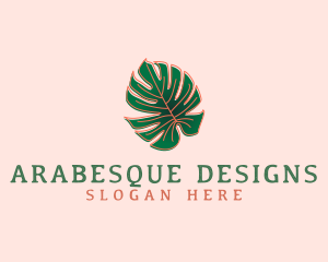 Monstera Deliciosa Plant logo design