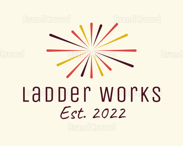 New Year Fireworks Celebration Logo