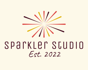 Sparkler - New Year Fireworks Celebration logo design