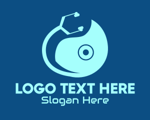 Stethoscope - Blue Stethoscope Clinic logo design