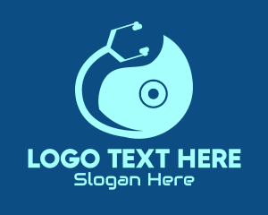 Medicine - Blue Stethoscope Clinic logo design