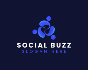 People Social Community  logo design