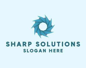 Sharp - Spiral Blade Disc logo design