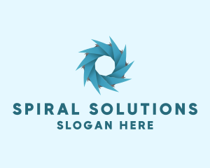 Spiral Blade Disc logo design