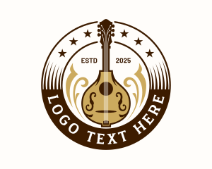 Musical Instrument - Musical Mandolin Instrument logo design