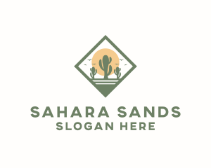 Sahara - Desert Cactus Plant logo design