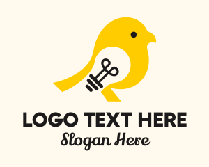 Idea - Light Bulb Bird logo design