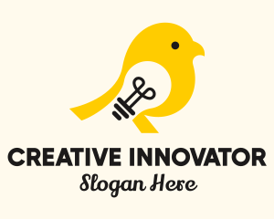 Light Bulb Bird logo design