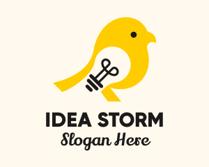 Light Bulb Bird logo design