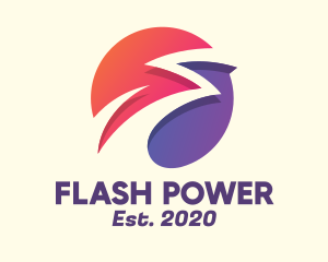 Flashy Lightning Bolt logo design