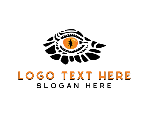 Frilled Lizard - Reptile Wild Safari logo design