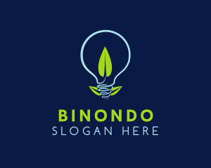 Natural - Sustainable Leaf Bulb logo design