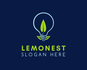 Sustainable Energy - Sustainable Leaf Bulb logo design