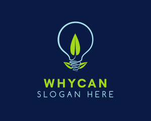 Natural Energy - Sustainable Leaf Bulb logo design