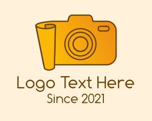 Camera Rental - Gradient Camera Paper logo design