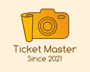 Ticket - Gradient Camera Paper logo design