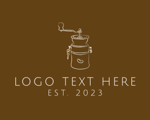 Caffeine - Coffee Maker Latte logo design