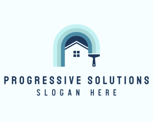 Improvement - Housing Paint Brush logo design