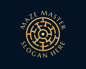 Premium Labyrinth Maze logo design