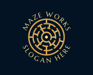 Premium Labyrinth Maze logo design