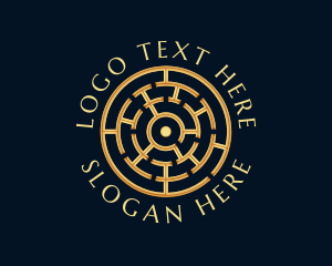 Premium Labyrinth Maze Logo