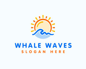 Sunrise Ocean Wave logo design