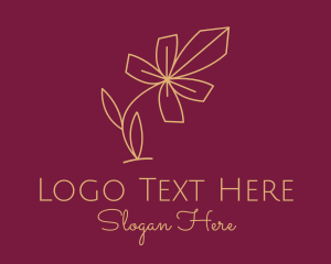 Gardener - Gold Minimalist Flower logo design