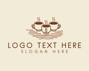 Latte - Cafe Coffee Cups logo design