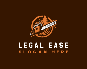 Chainsaw Logging Forestry Logo