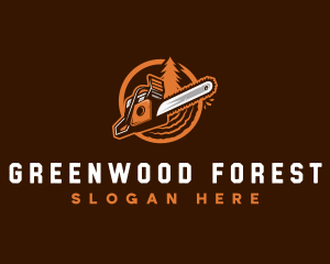 Forestry - Chainsaw Logging Forestry logo design