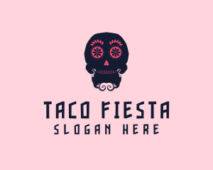 Mexican - Floral Mexican Skull logo design