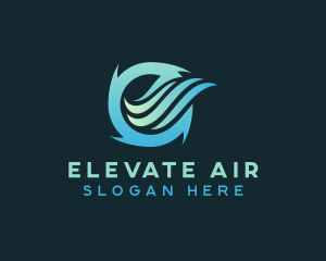 Ventilation Air Cooling logo design