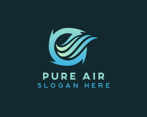 Ventilation Air Cooling logo design