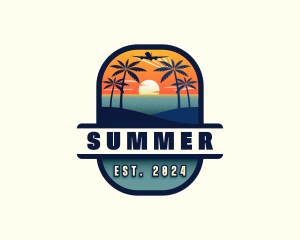 Tropical Beach Travel logo design