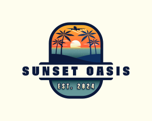 Tropical Beach Travel logo design