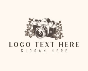 Vlogging - Camera Floral Media logo design