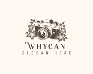 Vlogging - Camera Floral Media logo design