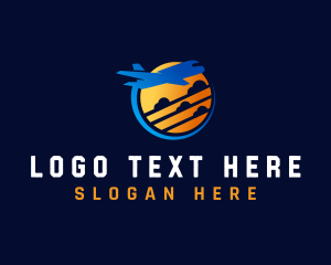 Delivery - Tourist Airplane Trip logo design