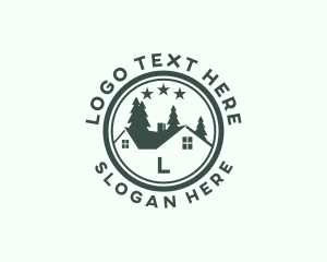 Pine Tree - Pine Tree House Roof logo design