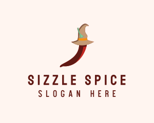 Witch Spicy Pepper  logo design