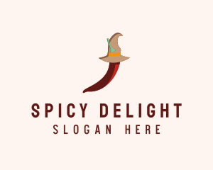 Spicy - Witch Spicy Pepper logo design