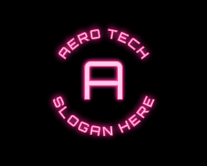 Cyber Neon Tech App logo design