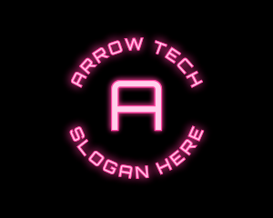 Cyber Neon Tech App logo design