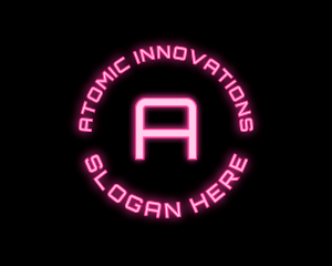 Cyber Neon Tech App logo design