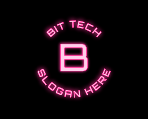 Cyber Neon Tech App logo design